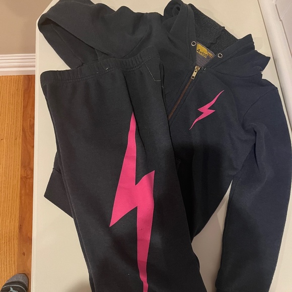 Aviator Nation Other - Aviator Nation Kids Lightning Bolt Sweatsuit -Size 10